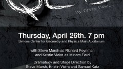 A Staged Reading of QED by Peter Parnell. Thursday, April 26th 7pm