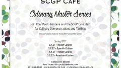 SCGP Cafe Culinary Master Series Fall 2017