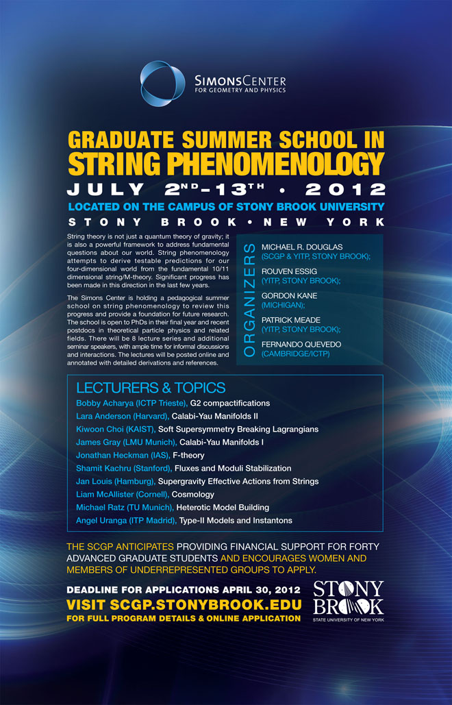 2011- Summer School String Phenomonology poster