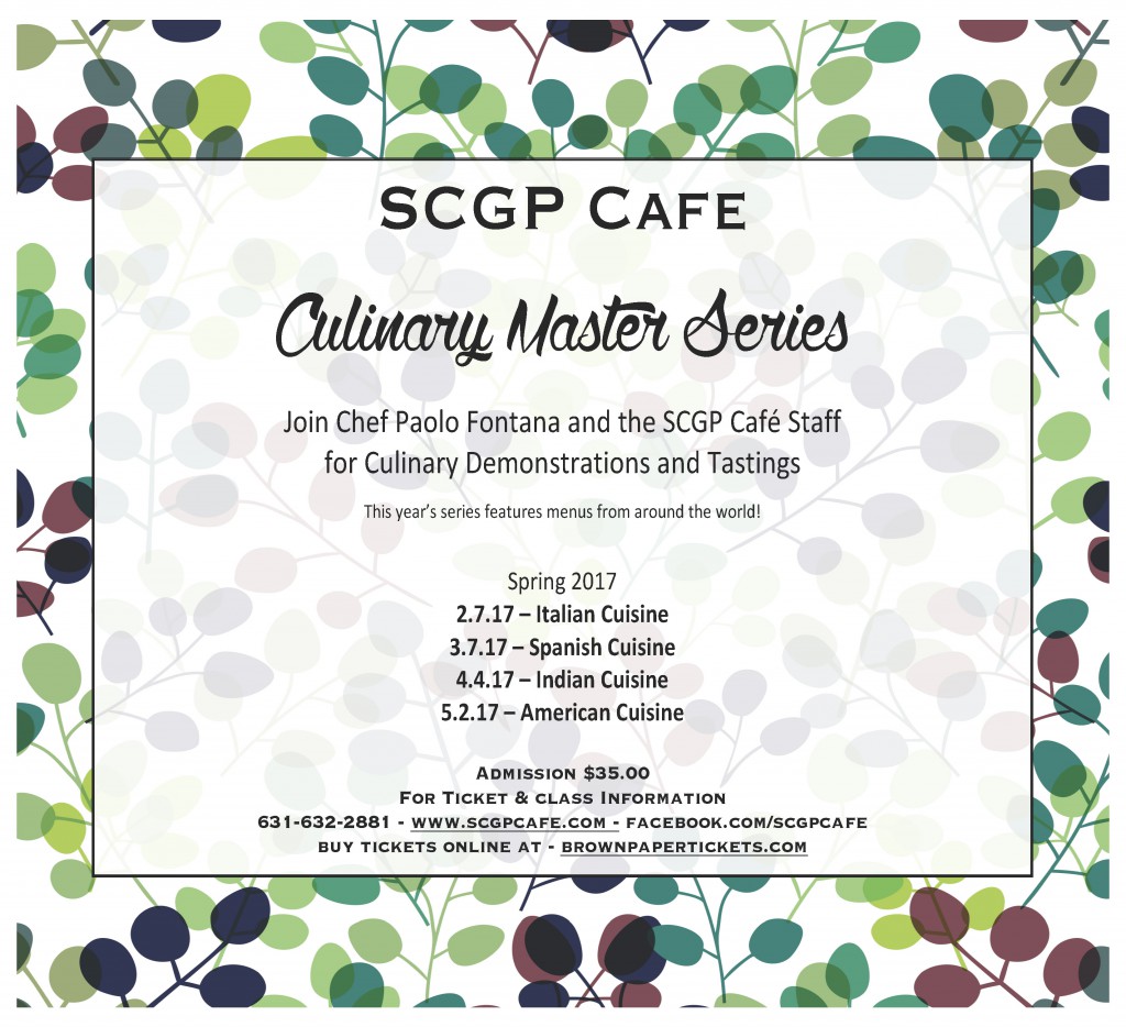 SCGP Cafe Culinary Master Series Fall 2017