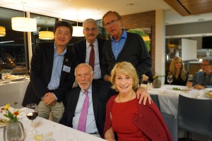 Soucheng Zhang, George Sterman, Peter van Nieuwenhuizen, Jim and Marilyn Simons. Image courtesy Barbara Zhang. 