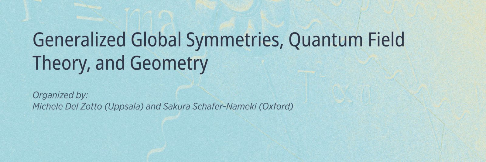 Generalized Global Symmetries Workshop Banner